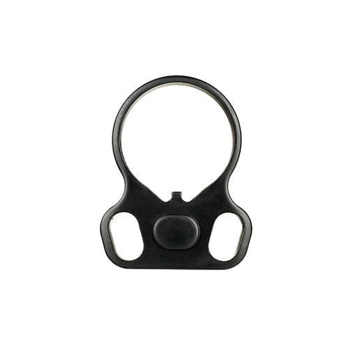 Die AR-15 End Plate von PRUSSIA PRECISION aus Stahl bietet dir maximale Flexibilität mit einem beidseitigen Sling Adapter, perfekt für Links- und Rechtshänder.